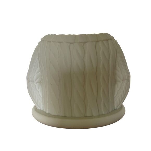 Cozy Duo: Cable Sweater & Aviator Jacket Planter Set - Perfect Grandma & Grandpa - Picture 11 of 13